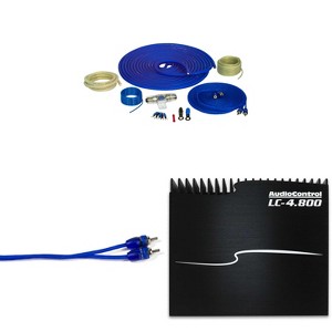 AudioControl LC-4.800 High-Power Multi-Channel Amplifier with Accubass with 4GA OFC Pure Copper Wiring Kit - 1 of 4