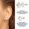 Bella Leora Pearl Earrings: White AAA Freshwater - 14k Gold Studs - 3 of 4