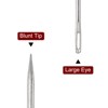 Unique Bargains Stainless Steel Large Eye Straight Embroidery Hand Sewing Needle - 4 of 4