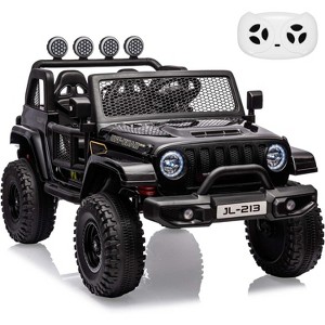 2 Seater Kids Ride on Car 24V Electric Vehicles for Toddlers 2WD/4WD Switchable Battery Powered Truck Cars with Remote Control, Trunk - 1 of 4