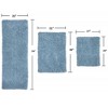 Fantasia Bath Rug Collection Cotton Shaggy Pattern Tufted Set of 3 Bath Rug Set - Home Weavers - 2 of 3