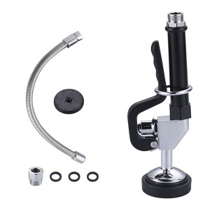 WOWOW 7/8 in. 20 UNEF Pre Rinse Spray Valve with 18.5 in. Stainless-Steel Pre Rinse Hose for Commercial Sink Faucet - 1 of 4