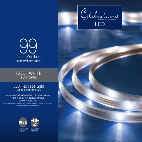 Celebrations Led Cool White 99 Ct Rope Christmas Lights 16.4 Ft. : Target