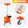 8 Gallon Waste Oil Drain Tank with Wheels, Adjustable Funnel Height 38-65 Inches, Built-in Toolbox, Large Capacity for Garages Auto Repair Shops - 4 of 4