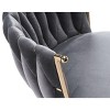NicBex Adjustable Height Home Office Chair with Golden Metal Base and Wheels for Work Study Vanity,Bedroom - 4 of 4