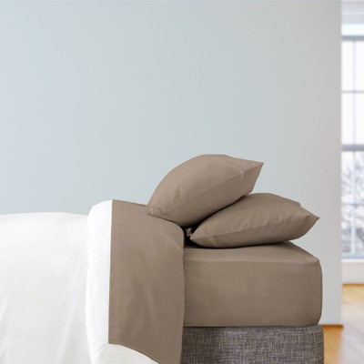 LuxClub Twin XL Beige Microfiber Deep Pocket Sheet Set