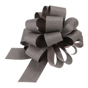 Unique Bargains Personalized Sparkly Gift Wrapping Large Pull Bows for Wedding Baskets 5 Pcs - 1 of 4