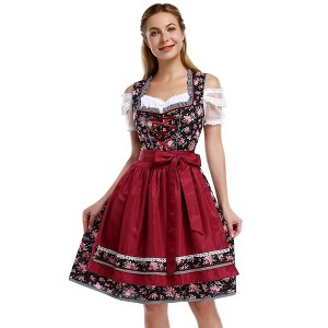 MISSKY Women's Short Sleeve Dress 3 Pieces Dress Costumes for Carnival Halloween - 1 of 4