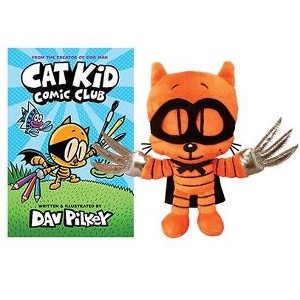 MerryMakers Dog Man's Cat Kid Plush And Hardcover Book Set - 1 of 3