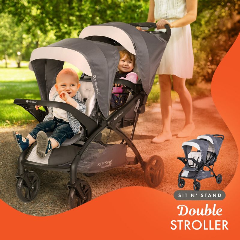 Baby Trend Sit N' Stand Double Stroller, 4 of 7