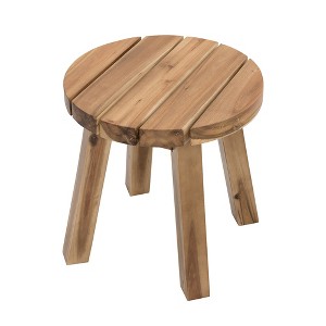 VYNXARIA 16x16" Round Side Table, Solid Wood - 1 of 4