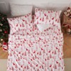 4 Piece Christmas Sheets, Soft Brushed Microfiber Bed Sheet Set, 16 Inches Deep Pocket Fitted Sheet Winter Holiday Sheets Set - 4 of 4