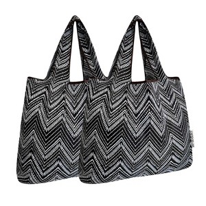Wrapables Foldable Tote Nylon Reusable Grocery Bag (Set of 2) - 1 of 4