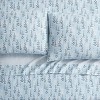 Kate Aurora Holiday Essentials Cozy Bed Collection Deep Pocket 100% Cotton Flannel Winter Blue Snowy Christmas Trees 4 Piece Sheet Set - 3 of 3