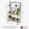 Fir Wood Plant Stand, Iron Frame Flower Pot Holder, Wooden Flower Pot Rack, 3-Layer Plant Display, Multi-Tier Plant Stand, and Indoor Plant Holder - 4 of 4