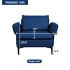 Modern Fabric Accent Armchair Upholstered Single Sofa with Metal Legs – Perfect for Home & Office - 4 of 4