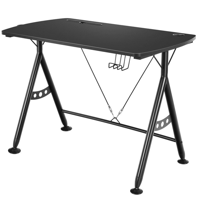 Tangkula Gaming Desk Y-Shaped Computer Table w/Cup Holder & Phone Slot for Home Office Black, 5 of 8