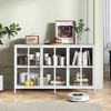 NicBex Sideboard Buffet Cabinet with Glass Doors Modern Sideboard Storage Cabinet with Adjustable Feet for Kitchen,Living Room - 2 of 4