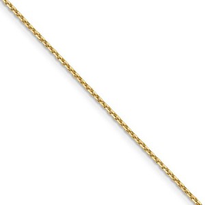 Black Bow Jewelry 1.4mm, 14k Yellow Gold, Diamond Cut Solid Cable Chain Necklace - 1 of 4