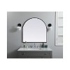 Elegant Lighting Metal Frame Arch Mirror 36x36 Inch in Black - 2 of 4