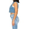 Wax Jeans Women's Classic Cropped Denim Vest - 3 of 4