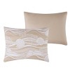 Greenland Home Fashions Dover Natural Sham – Quilted Cotton Pillow Cover, Neutral Tone with Classic Stitching - 3 of 4