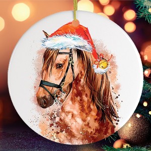 Watercolor Horse Christmas Ornament| OrnamentallyYou - 1 of 3