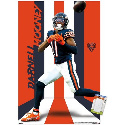 Trends International NFL Chicago Bears - Justin Fields 21 Unframed Wall  Poster Print White Mounts Bundle 22.375 x 34