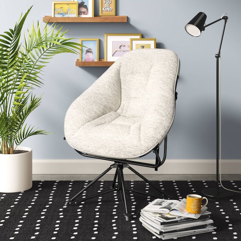 Padded Hex Swivel Chair Cream - Room Essentials&#8482;, 3 of 7
