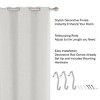 Lavish Home Curtain Rod Decorative Striped Cone Finials & Hardware- For Home Decor in Bedroom, Living Room & Kitchen- 48-84-Inch - 3 of 4