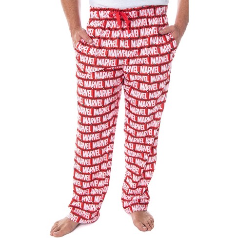 Marvel Comics Men's Adult Marvel Brick Logo And Christmas Lights Pajama  Pants Md Red : Target