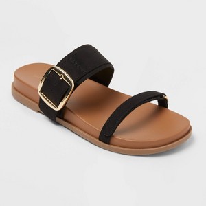 Women's Tyler Slide Sandals - Universal Thread™ Black 9 : Target
