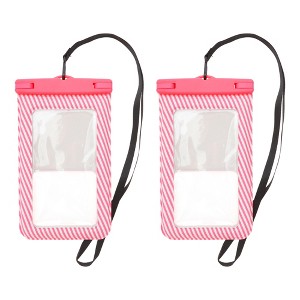 Unique Bargains Full Stripe Mobile Waterproof Bag 2 Pcs - 1 of 4