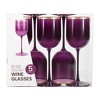 Posh Setting 12 oz Purple with gold rim Plastic Disposable Stemmed Wine Cup - 5 Pack - 3 of 3