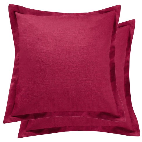 Red euro hot sale sham covers