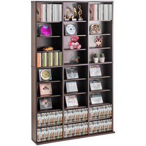 VEVOR Media Storage Cabinet, 9-layer DVD Shelf Holds up to 756 CDs, Adjustable CD Shelves 27 Compartments, Protects & Organizes Music, Movie - 1 of 4