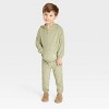 Grayson Collective Toddler Terry Towel Hoodie & Jogger Pants Set - Sage Green - image 3 of 3