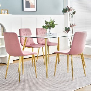 CAVINAS  Set of 4 Modern Dining Chairs with Metal Legs,Dining Room Chairs for Kitchen,Living Room - 1 of 4