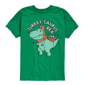 Boys' - Instant Message - Thanksgiving Turkeysaurus Rex Short Sleeve Graphic T-Shirt - 1 of 4