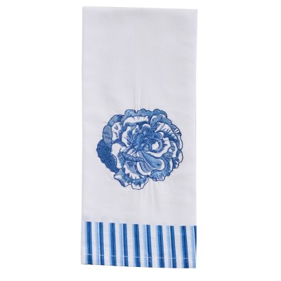 Patricia Heaton Home Blue Florals And Flitters Embroidered Napkin Set :  Target