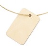 Bright Creations 100pcs Unfinished Wood Gift Tags, 1.3" x 2" Rectangle Shaped Hanging Wood Cutouts with Hemp Rope for DIY Craft Projects - 4 of 4