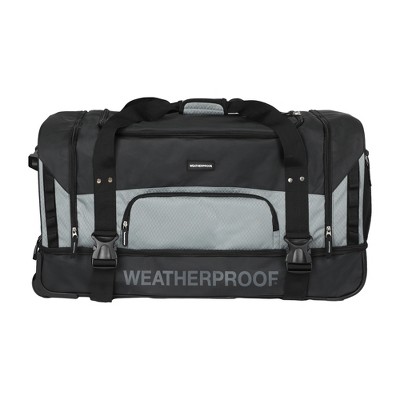 Weatherproof Elevated 30" Black & Gray Wheeled Duffle Bag