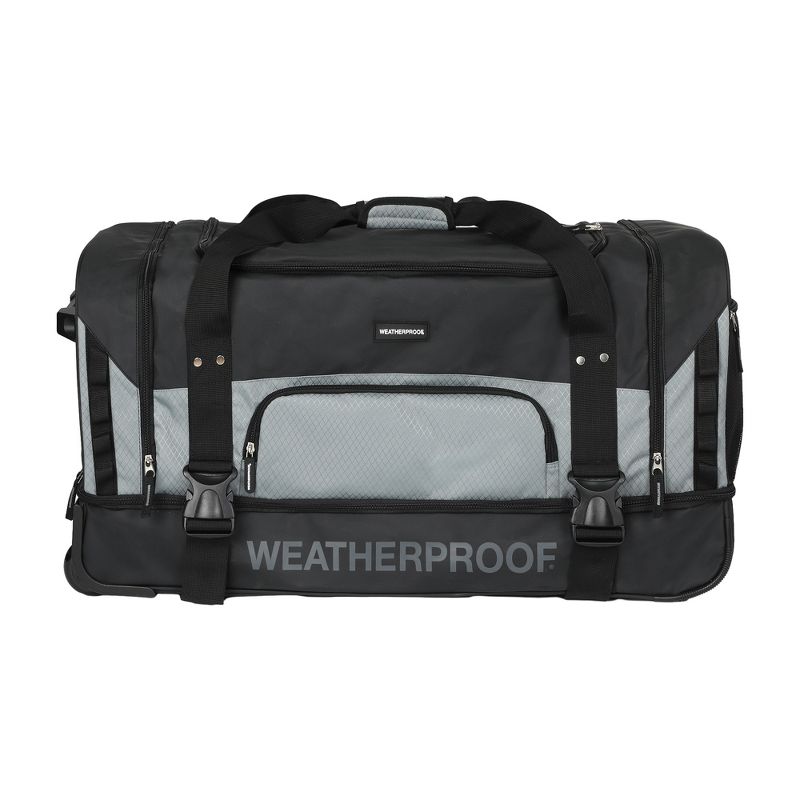Weatherproof Elevated 30” Black & Gray Wheeled Duffle Bag, 1 of 7