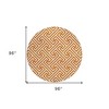 Orange And Ivory Geometric Washable Indoor Outdoor Area Rug - 3 of 4
