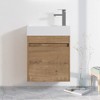 18" Modern Wall Mounted Bathroom Vanity With Sink Combo Space Saving Bathroom Accessories - 2 of 4