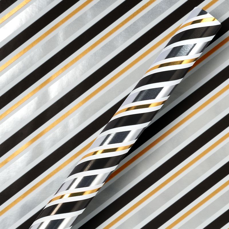 20 sq ft Wrapping Paper Diagonal Stripes, 1 of 6