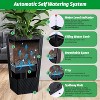 30” Tall Rattan Planter Set of 2,  Water Monitor, Wheels & 2 Trays, Large Indoor/Outdoor Pots for Patio, Porch, Living Room, Brown - 4 of 4