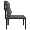 vidaXL Patio Chair with Cushions Black and Gray Poly Rattan - 4 of 4