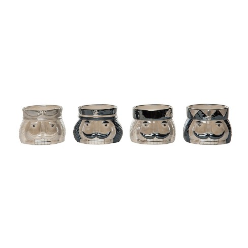 Transpac Ceramic Elegant Nutcracker Snack Bowl Set of 4 Christmas Home Decorations - image 1 of 1