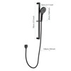 SEVOBAL Shower Faucets, Height Adjustable Handheld Shower System with Slide Bar and Extended Hose for Modern Bathroom, Black, 30"*7"*4.8" - 2 of 4